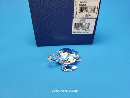 Sea Turtle Tortoise # 5063691 Mint In Box, Crystal Figurine