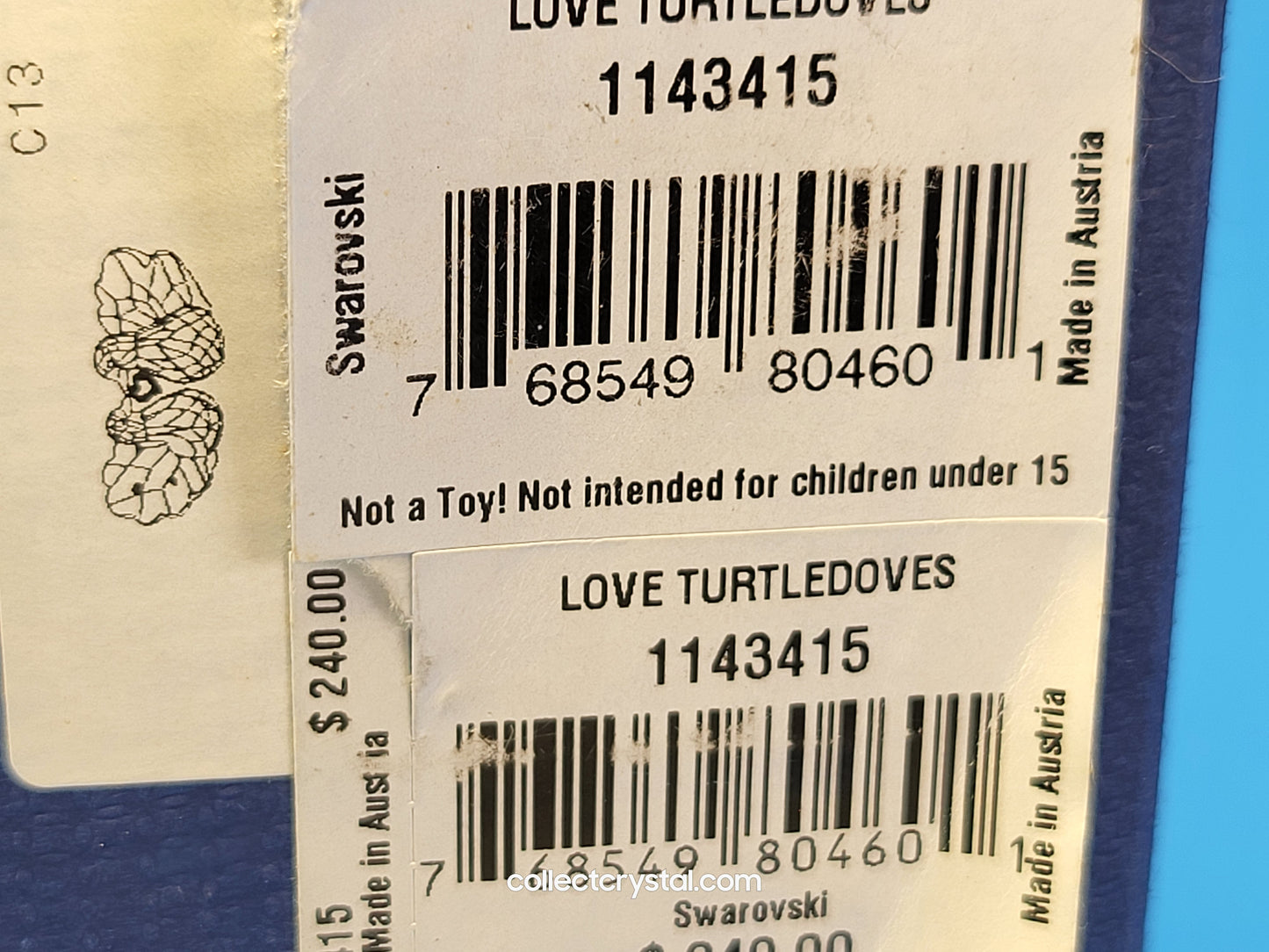 Love Turtledoves Crystal Figurine # 1143415
