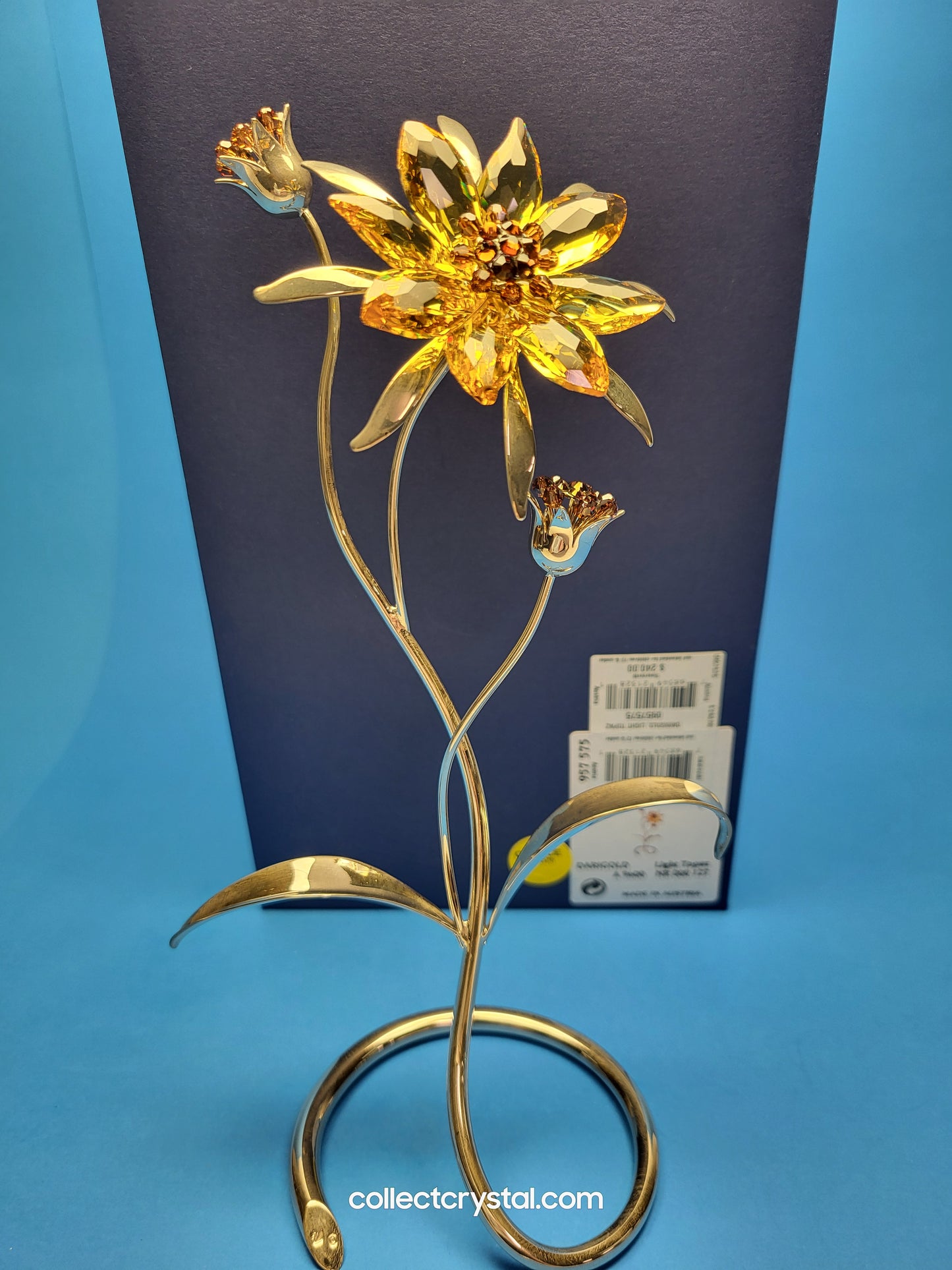 Paradise Flowers - Darigold Light Topaz Flower Figurine # 957575