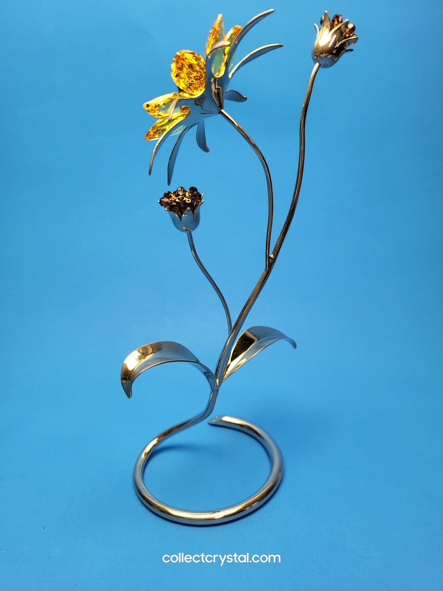 Paradise Flowers - Darigold Light Topaz Flower Figurine # 957575