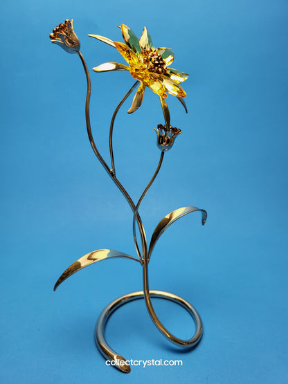 Paradise Flowers - Darigold Light Topaz Flower Figurine # 957575