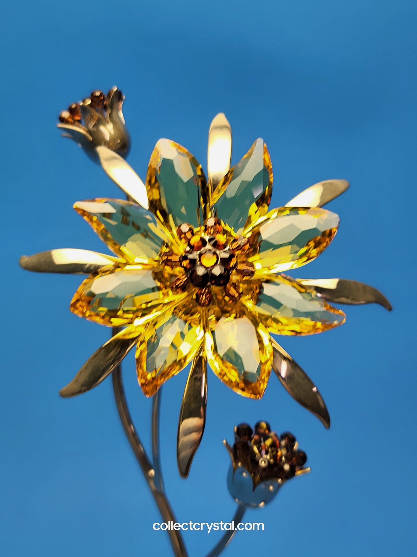 Paradise Flowers - Darigold Light Topaz Flower Figurine # 957575