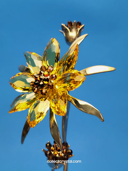Paradise Flowers - Darigold Light Topaz Flower Figurine # 957575