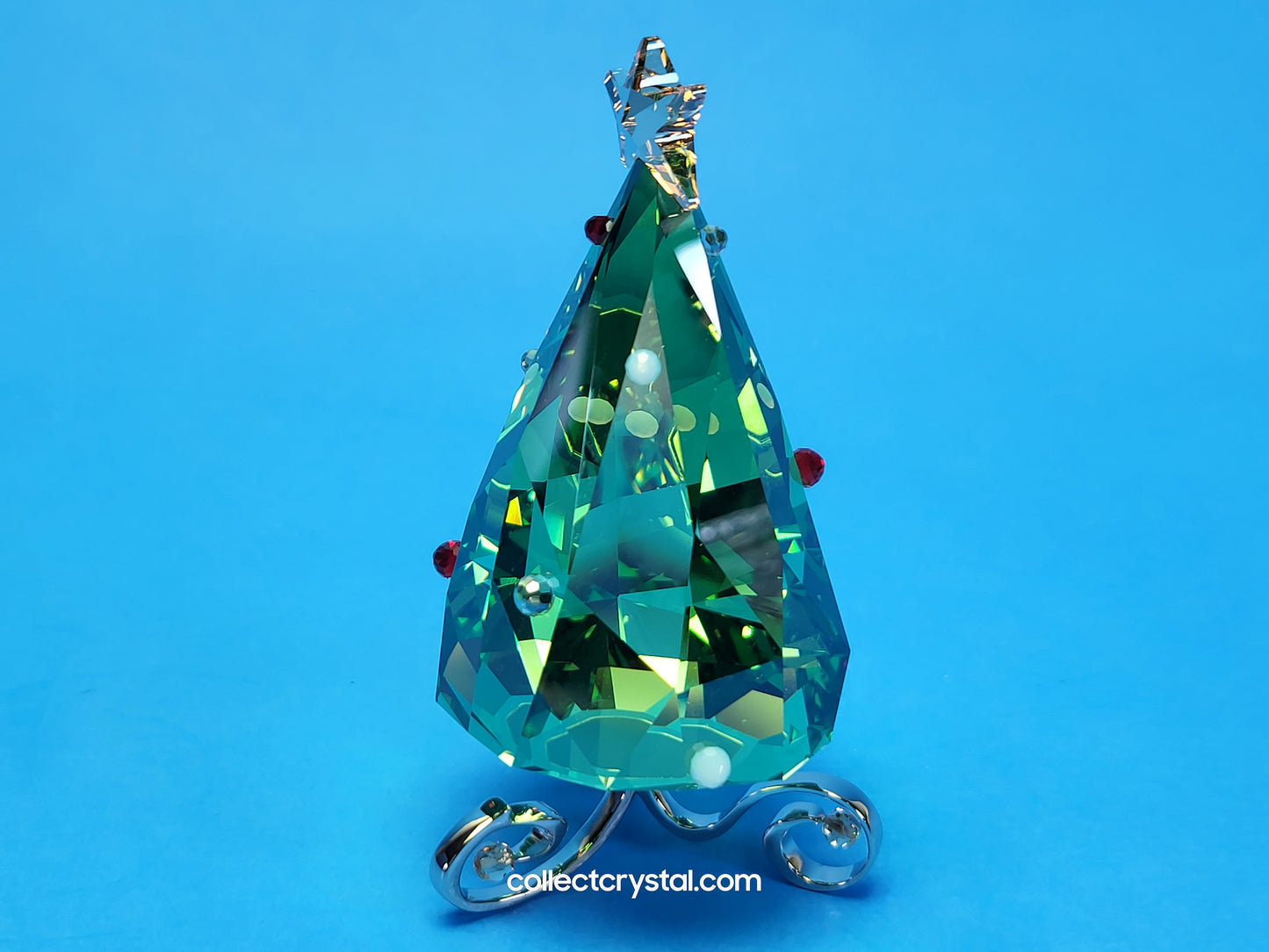 Winter Decorated Christmas Tree # 1090188 rhodium stand Figurine