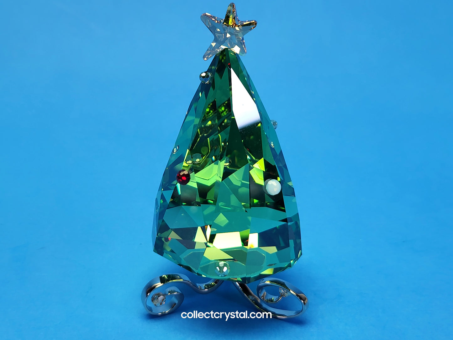 Winter Decorated Christmas Tree # 1090188 rhodium stand Figurine