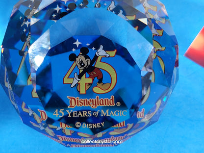 Arribas DisneyLand 45th Anniversary Paperweight 50mm Bermuda Blue