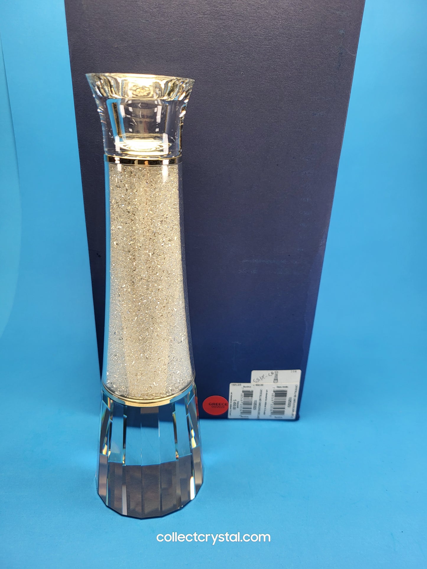 CRYSTALLINE CANDLESTICK Candle Holder # 1025323 Filled w crystals