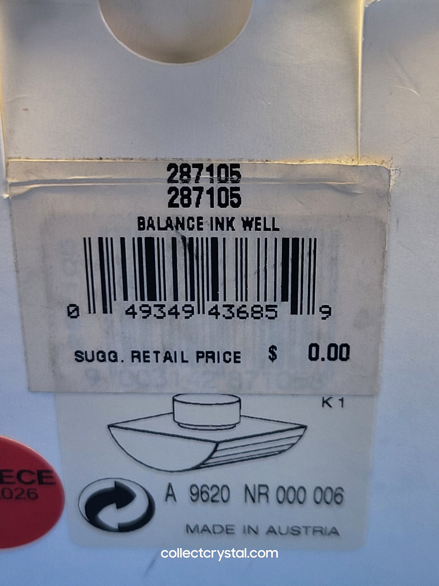 Swarovski Giftware - Daniel Home Accessories Balance Ink Well # 287105