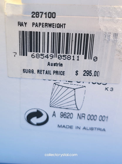 PAPERWEIGHT – DANIEL SWAROVSKI RAY PAPERWEIGHT 287100