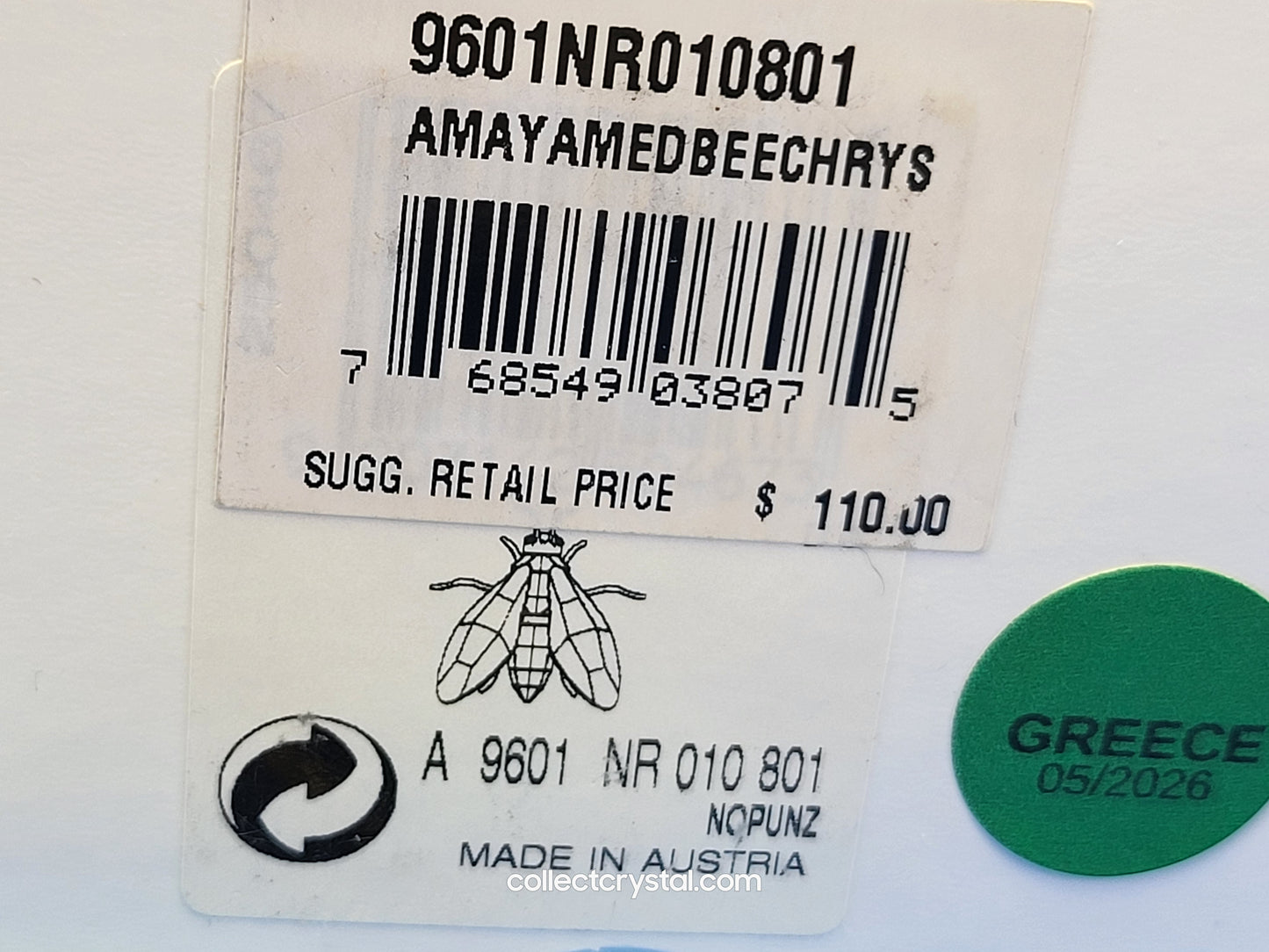 PARADISE BUGS OBJECT – BEE AMAYA CHRYSOLITE MEDIUM 250467 / 242245