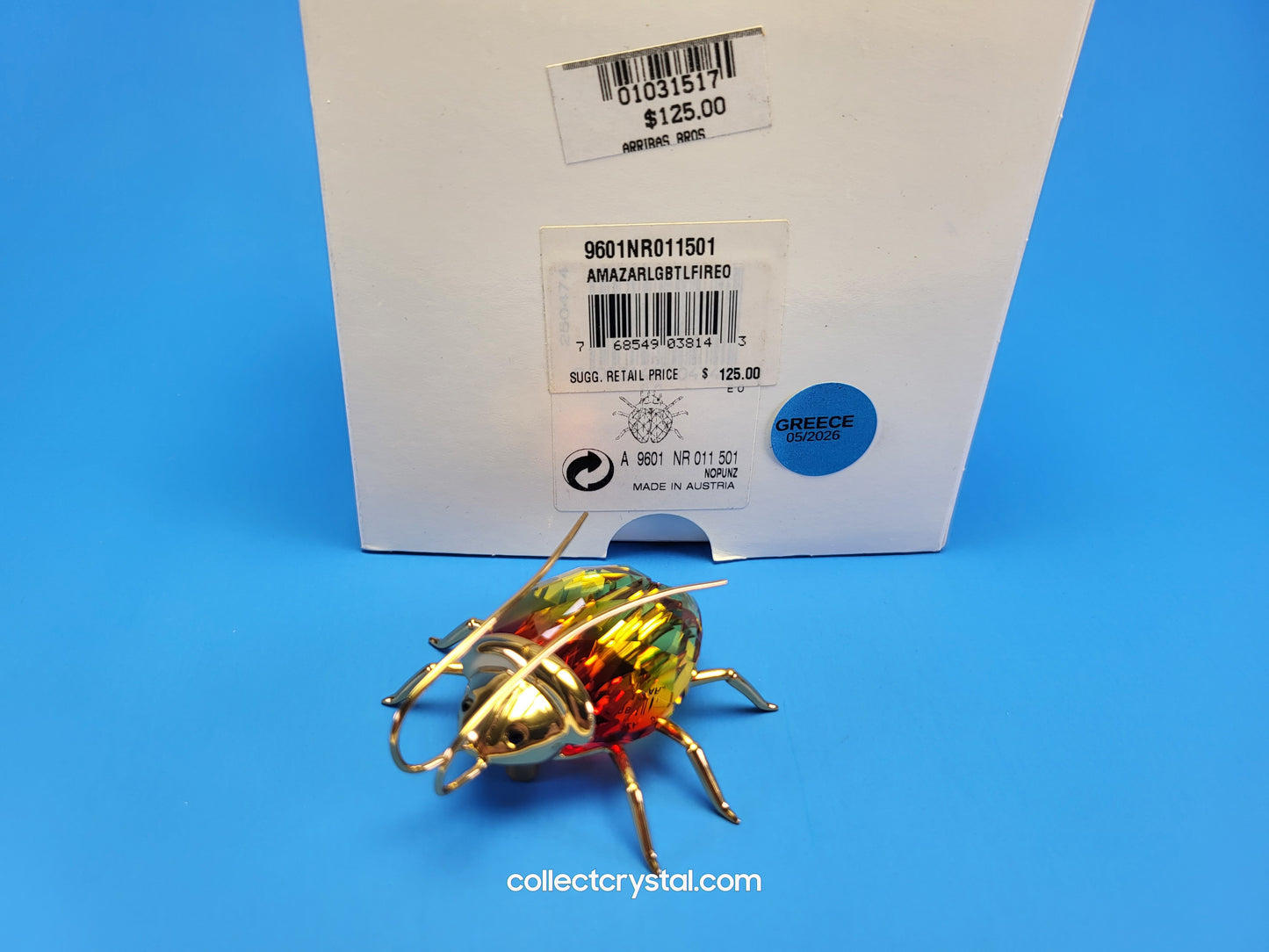 PARADISE BUGS OBJECT – BEETLE AMAZAR FIRE-OPAL LARGE # 250474