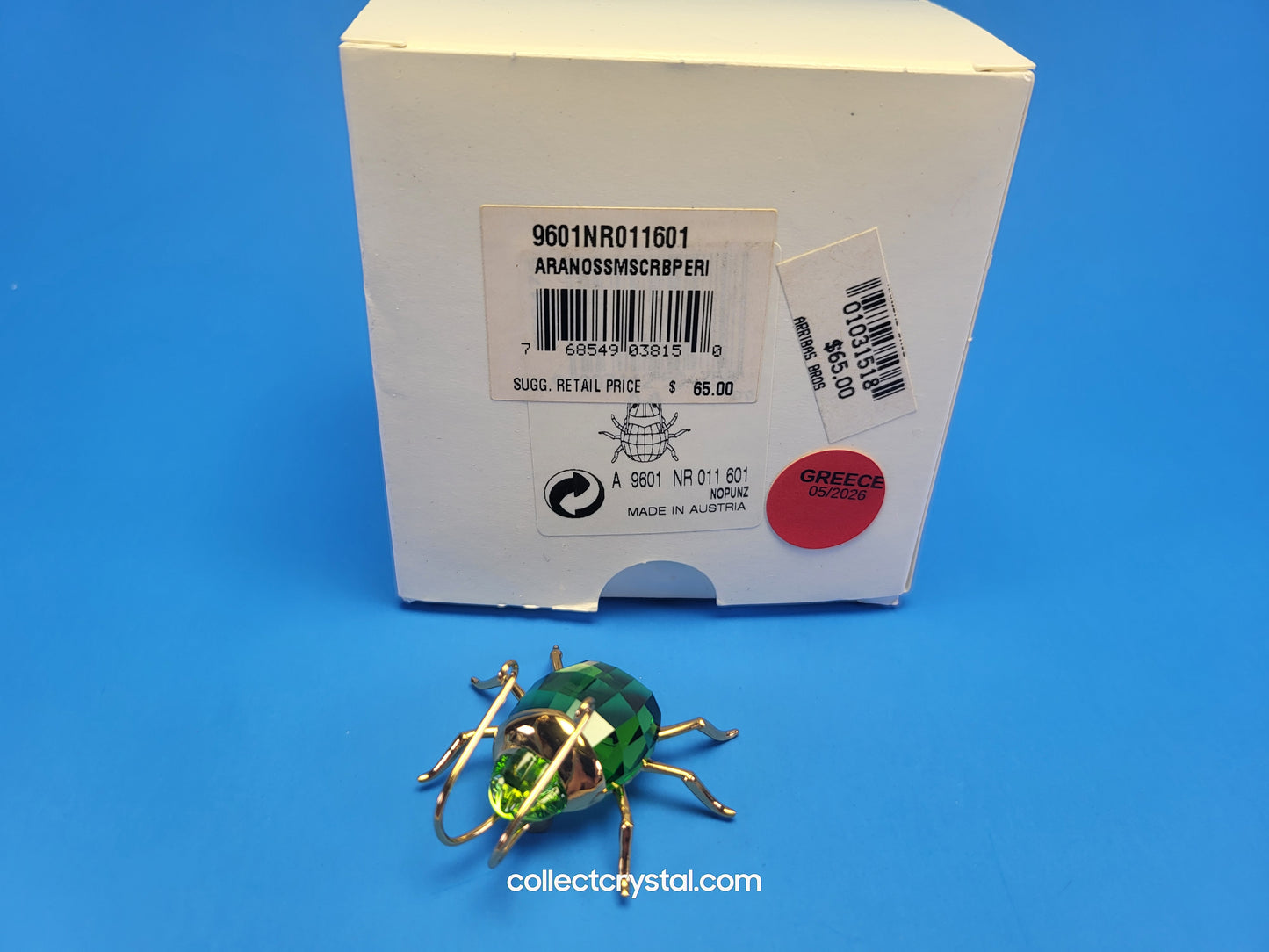 PARADISE BUGS OBJECT – SCARAB ARANOS PERIDOT SMALL 250475