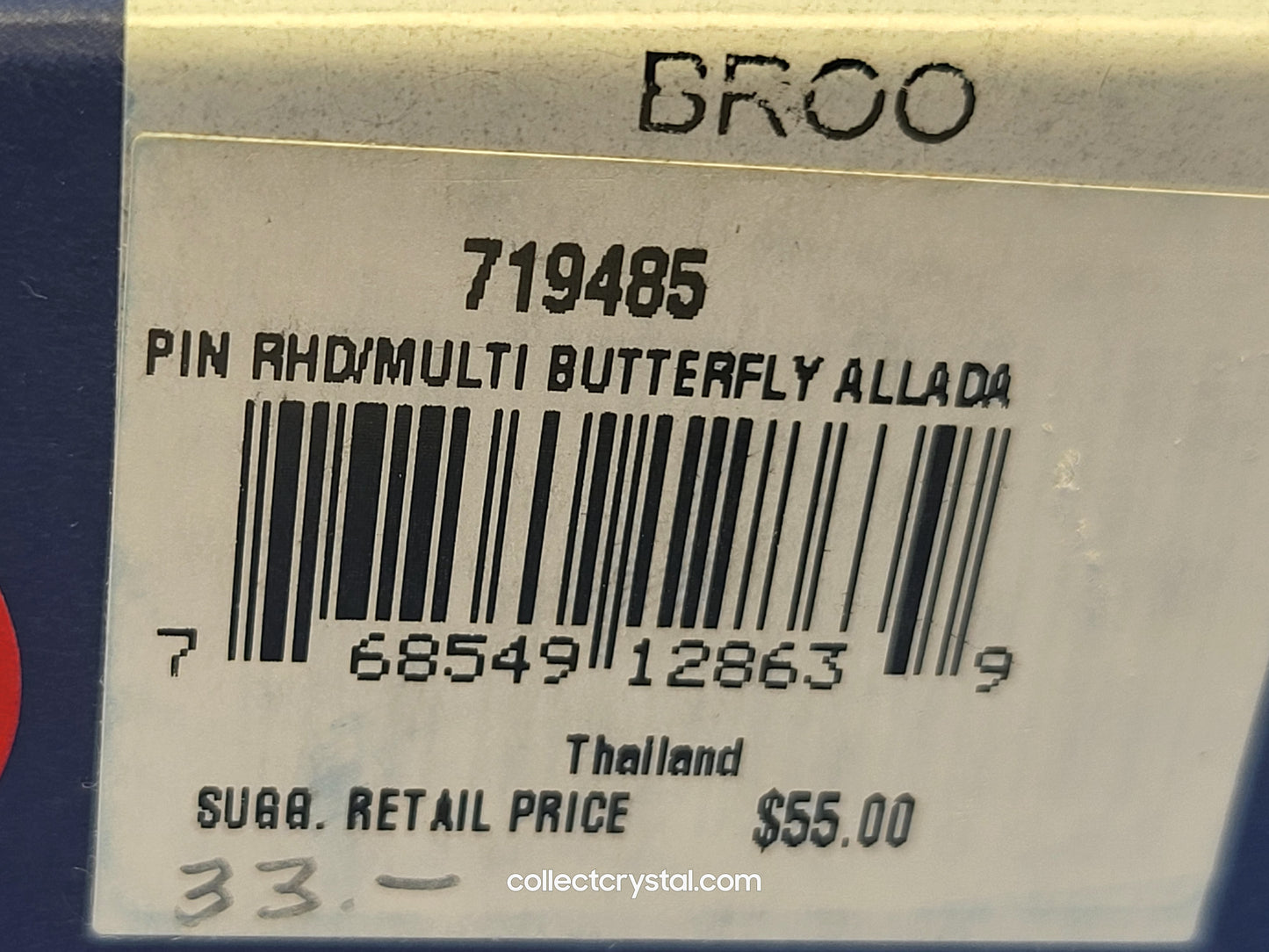 PARADISE BUGS BROOCH – BUTTERFLY ALLADA LIGHT PEACH 719485