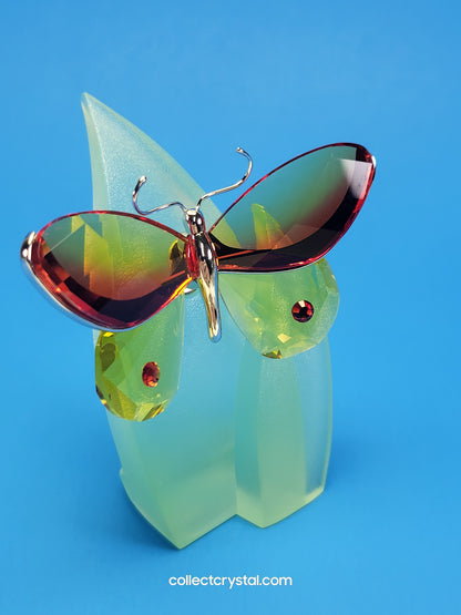 PARADISE BUGS OBJECT – BUTTERFLY ARBOREA FIRE-OPAL & Leaf # 622733