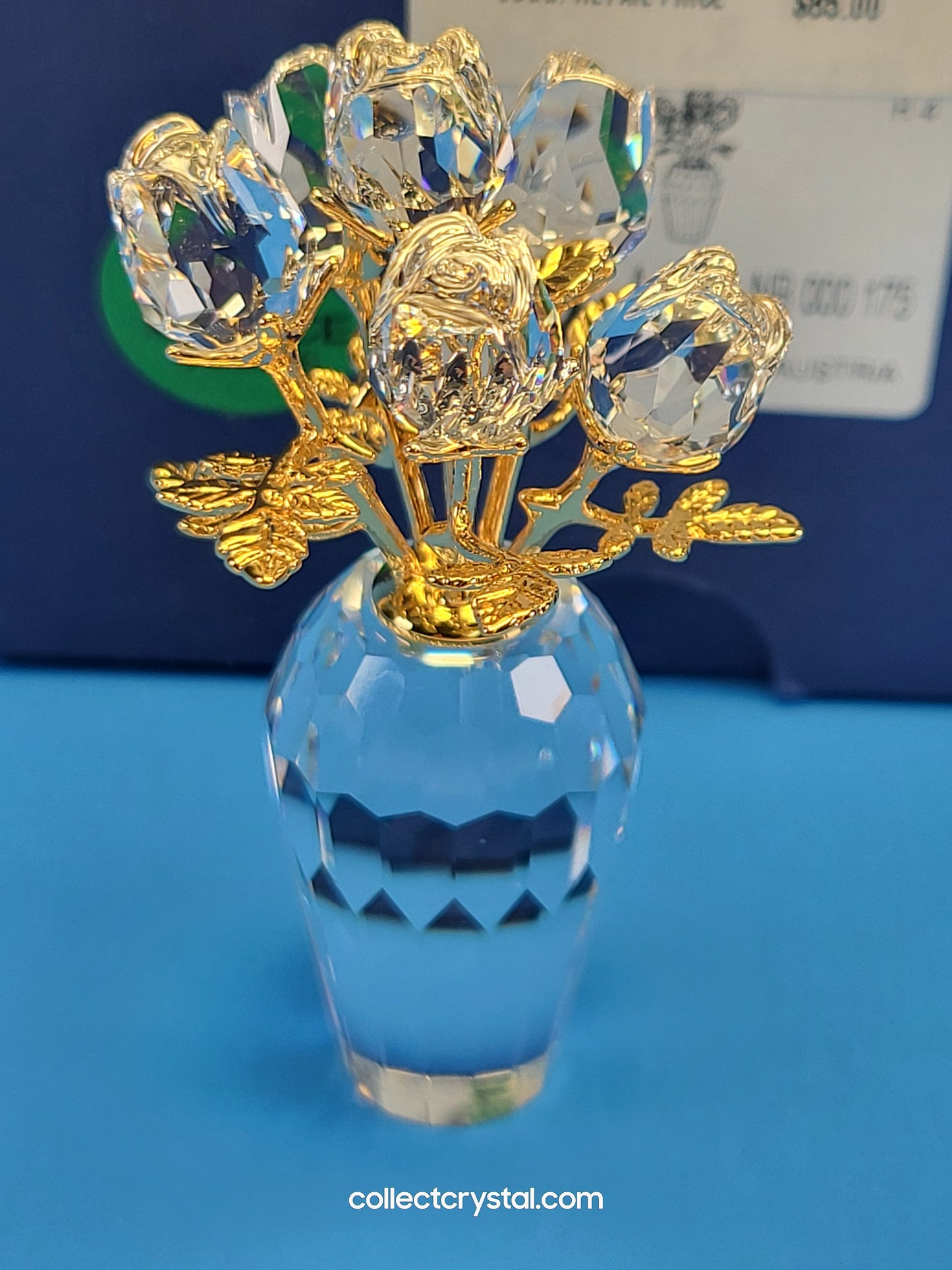 Memories Roses in vase gold # 675655 mib