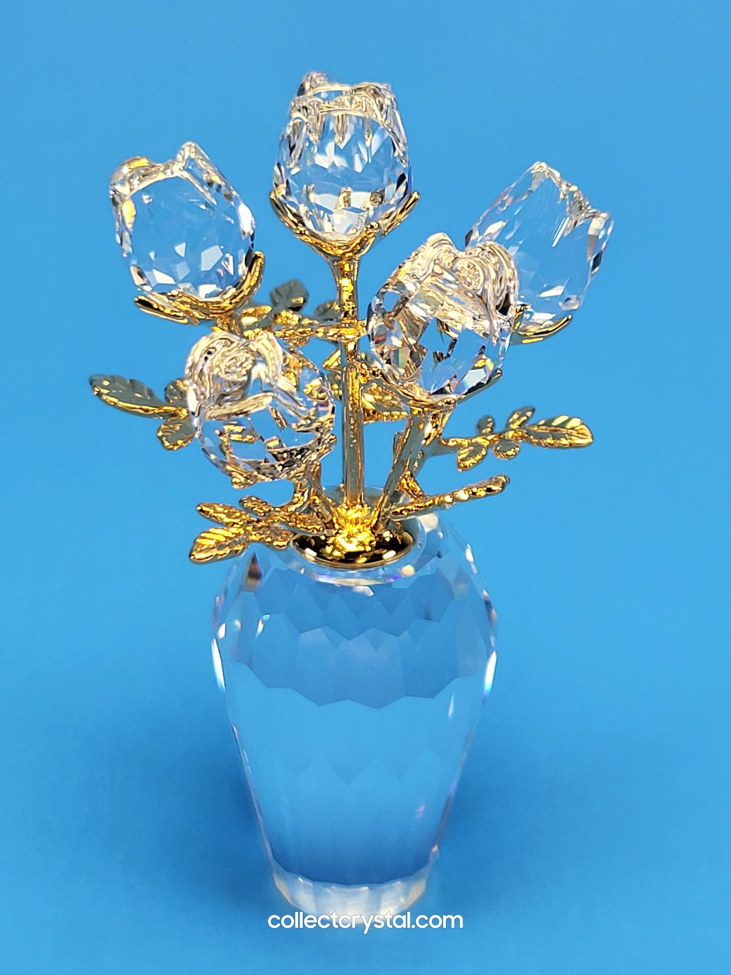 Memories Roses in vase gold # 675655 mib