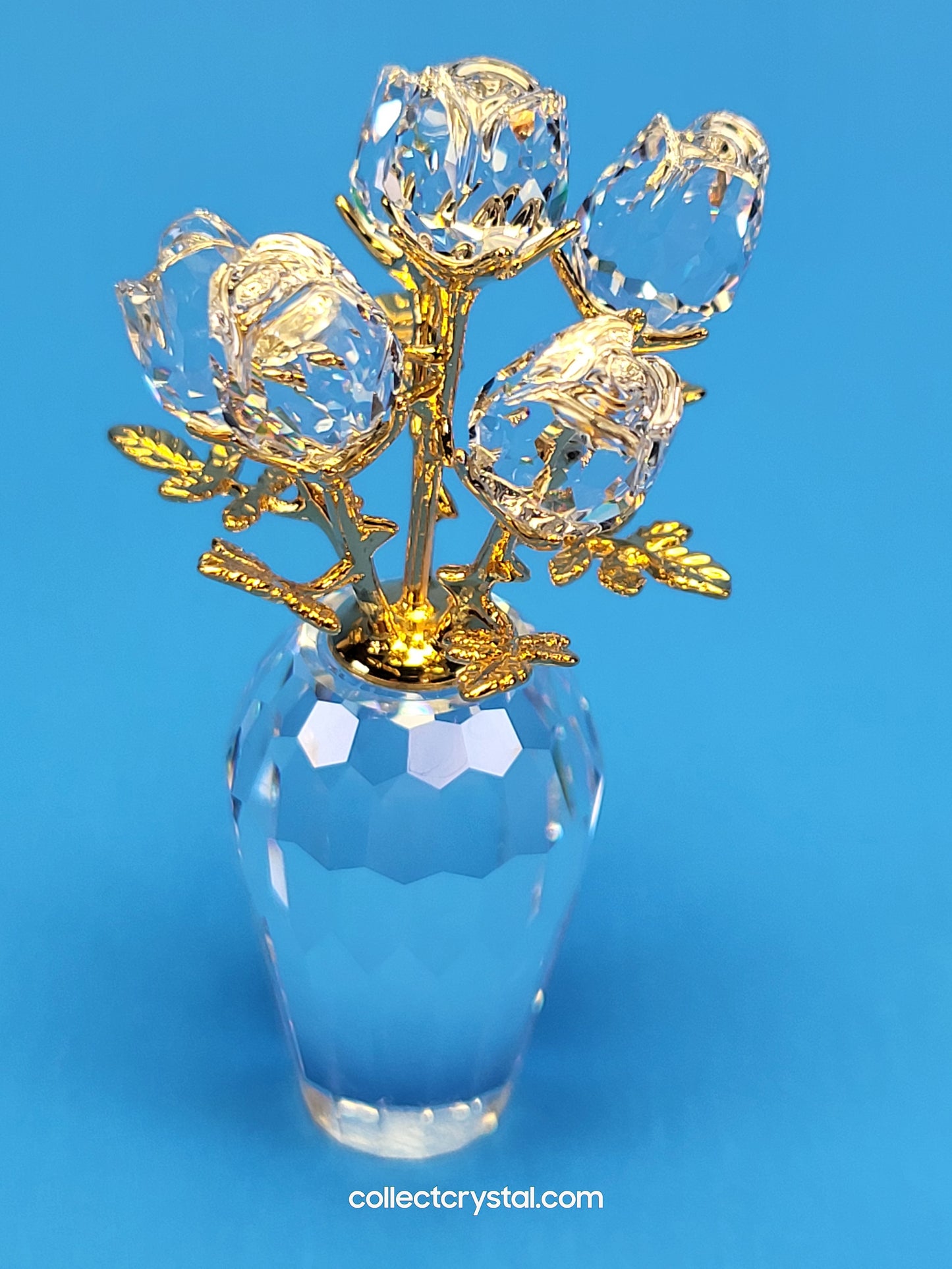 Memories Roses in vase gold # 675655 mib