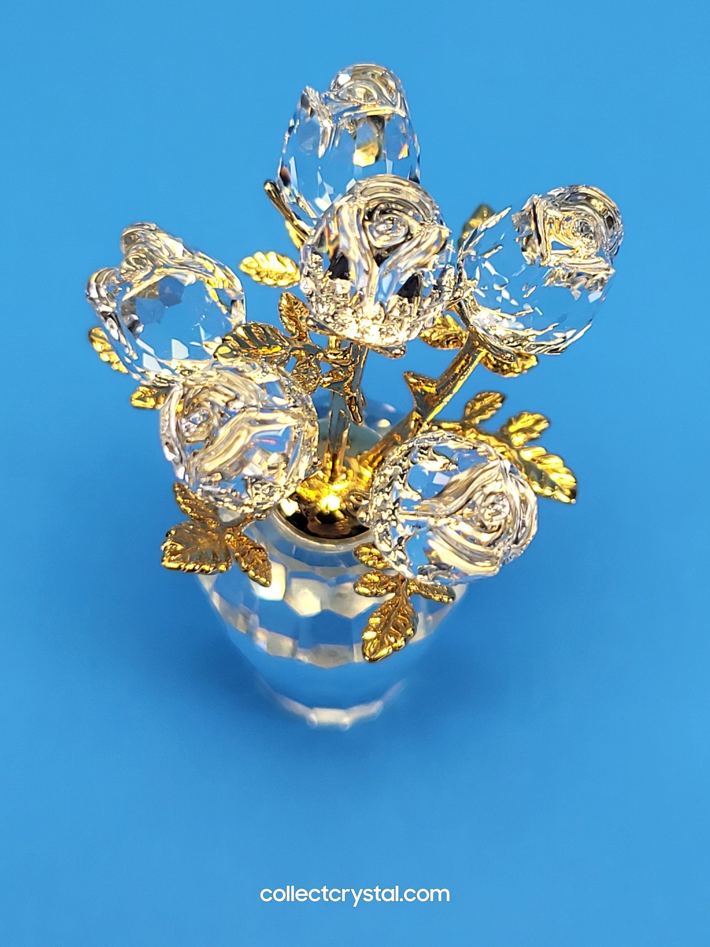 Memories Roses in vase gold # 675655 mib