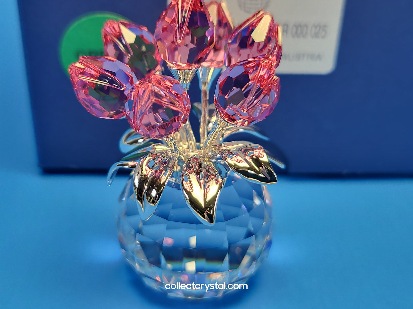 Memories Pink Tulips w Rhodium Leaves # 626874