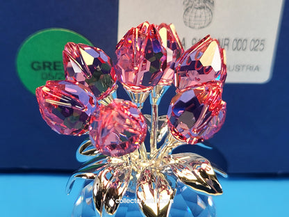 Memories Pink Tulips w Rhodium Leaves # 626874
