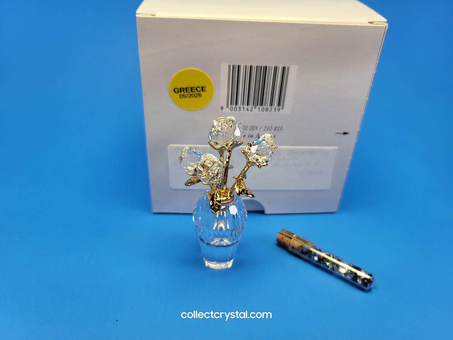 Memories Secrets Rose Bouquet in gold Vase w/ Stones,  # 210823