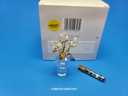 Memories Secrets Rose Bouquet in gold Vase w/ Stones,  # 210823