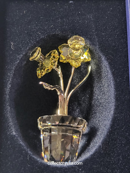 MEMORIES – NARCISSUS Flower n Pot in RHODIUM # 855898