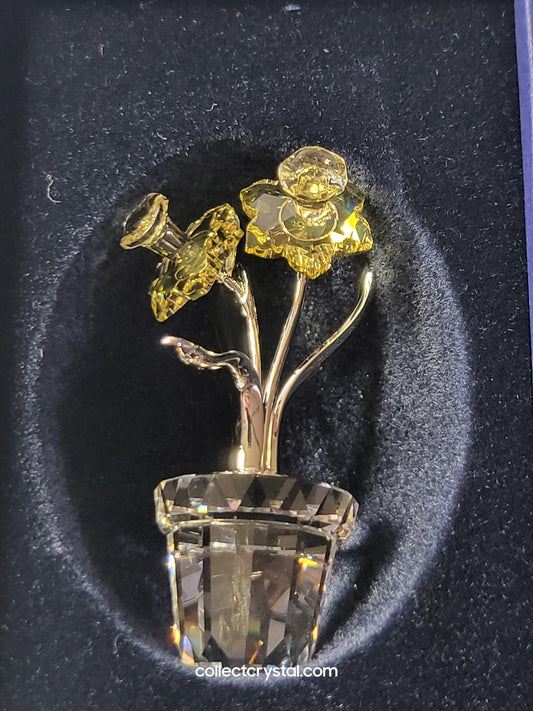 MEMORIES – NARCISSUS Flower n Pot in RHODIUM # 855898