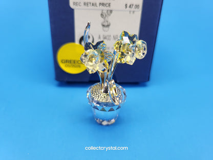 MEMORIES – NARCISSUS Flower n Pot in RHODIUM # 855898