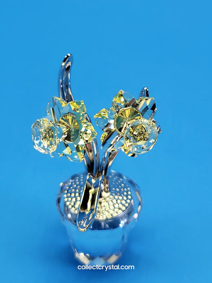 MEMORIES – NARCISSUS Flower n Pot in RHODIUM # 855898