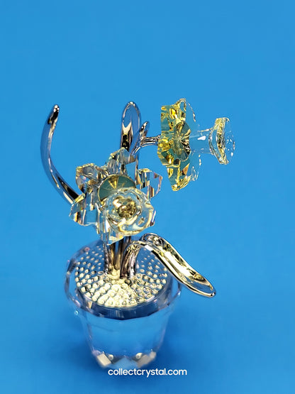 MEMORIES – NARCISSUS Flower n Pot in RHODIUM # 855898