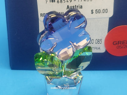 Happy Flower  - Violet Blue Flower in Clear pot # 855897