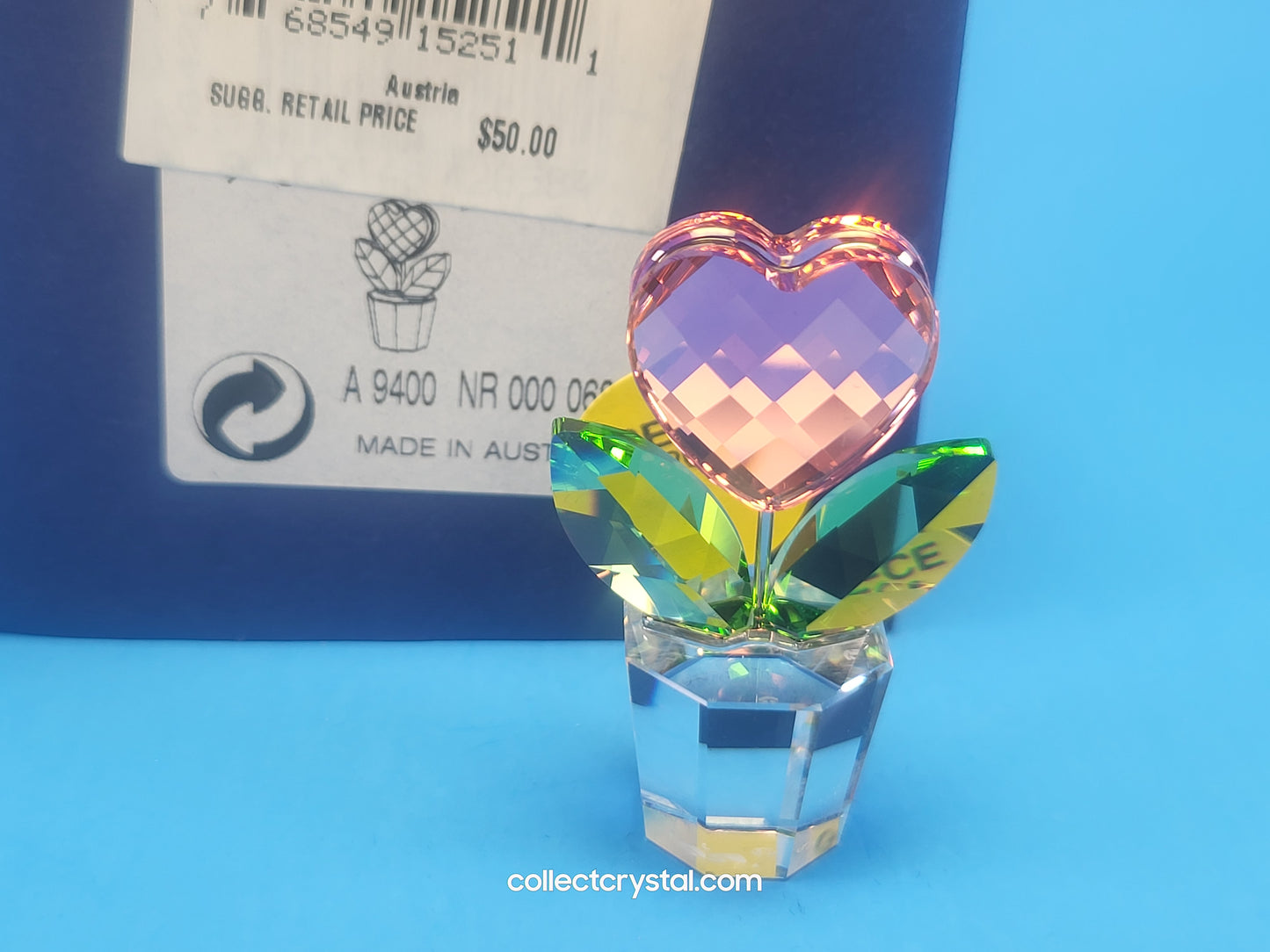 Happy Flower in a Clear Pot - Pink Heart - # 842858