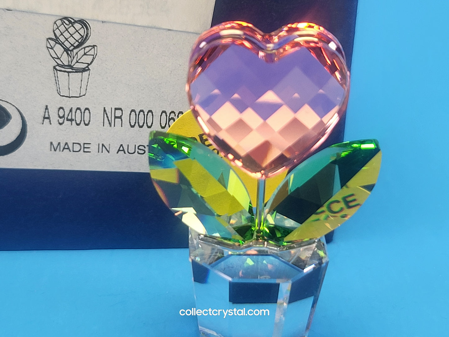 Happy Flower in a Clear Pot - Pink Heart - # 842858