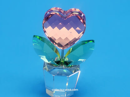 Happy Flower in a Clear Pot - Pink Heart - # 842858