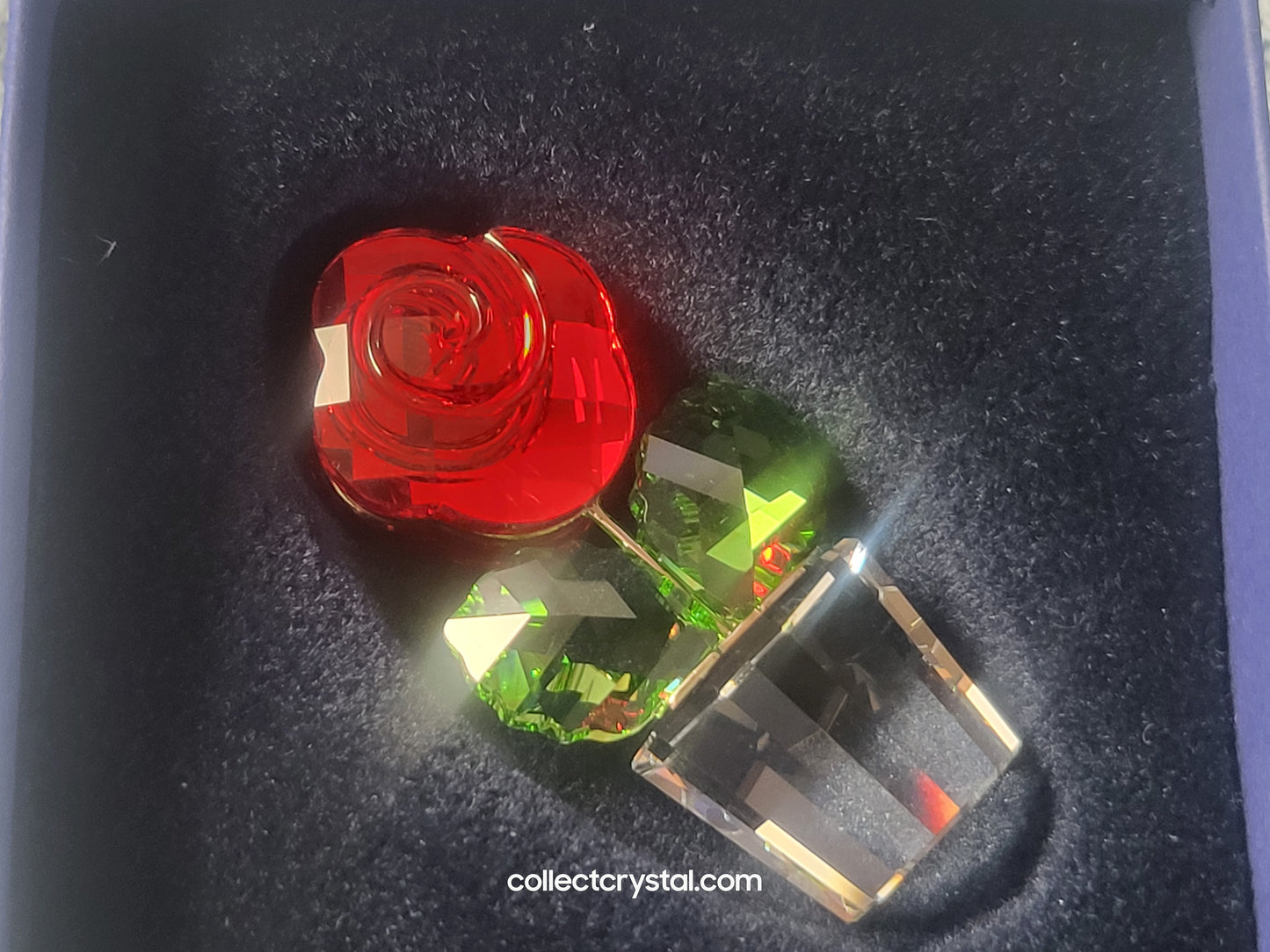 HAPPY FLOWERS - RED ROSE in clear pot # 855896 Mib