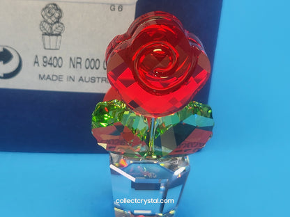 HAPPY FLOWERS - RED ROSE in clear pot # 855896 Mib