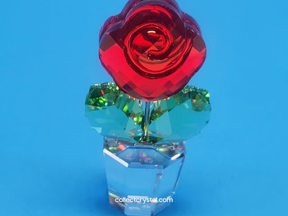 HAPPY FLOWERS - RED ROSE in clear pot # 855896 Mib