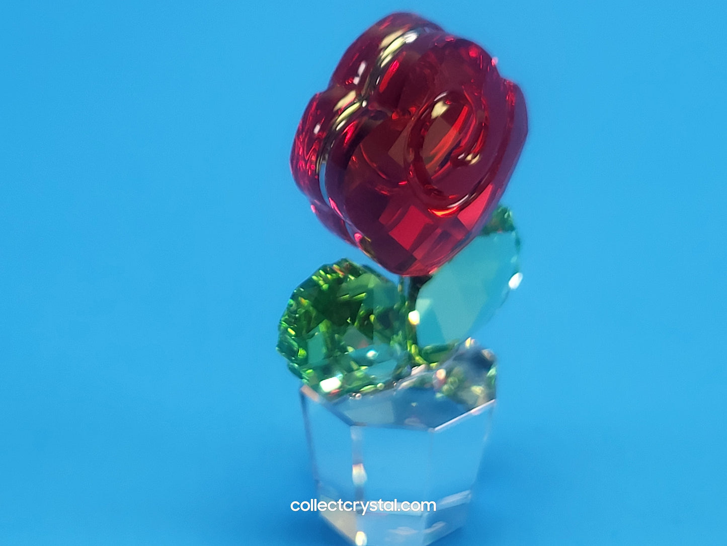 HAPPY FLOWERS - RED ROSE in clear pot # 855896 Mib
