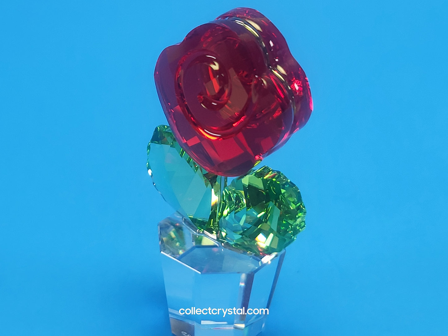 HAPPY FLOWERS - RED ROSE in clear pot # 855896 Mib
