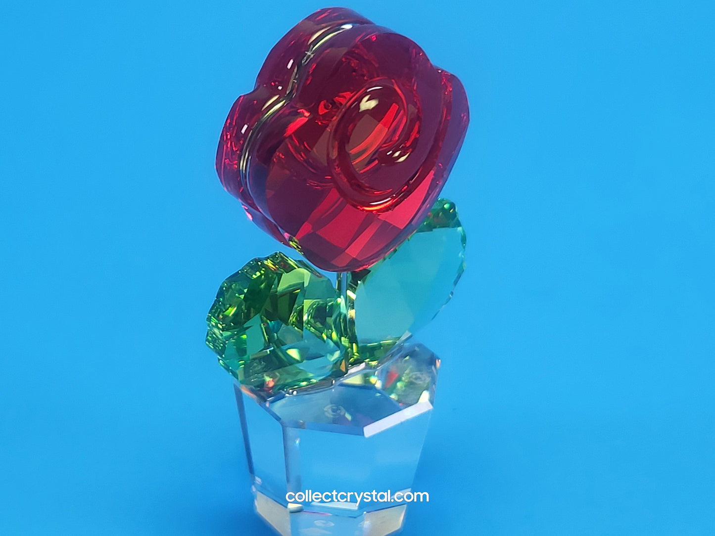 HAPPY FLOWERS - RED ROSE in clear pot # 855896 Mib