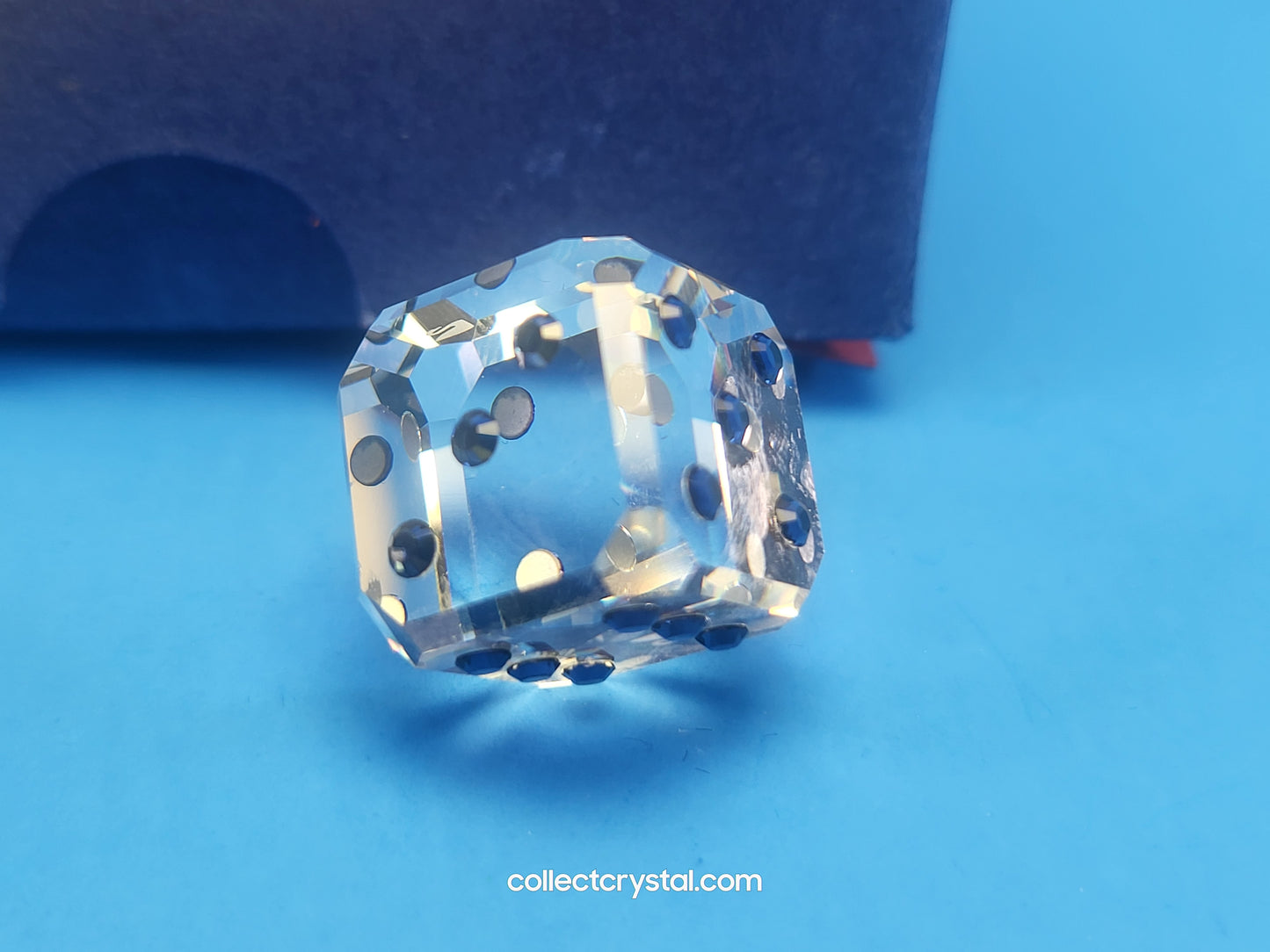 Crystal Clear A Die (1) Dice W Blue dots for Numbers # 294600