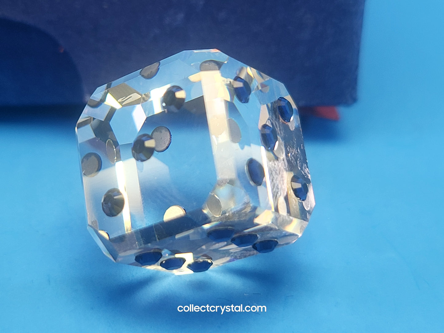 Crystal Clear A Die (1) Dice W Blue dots for Numbers # 294600