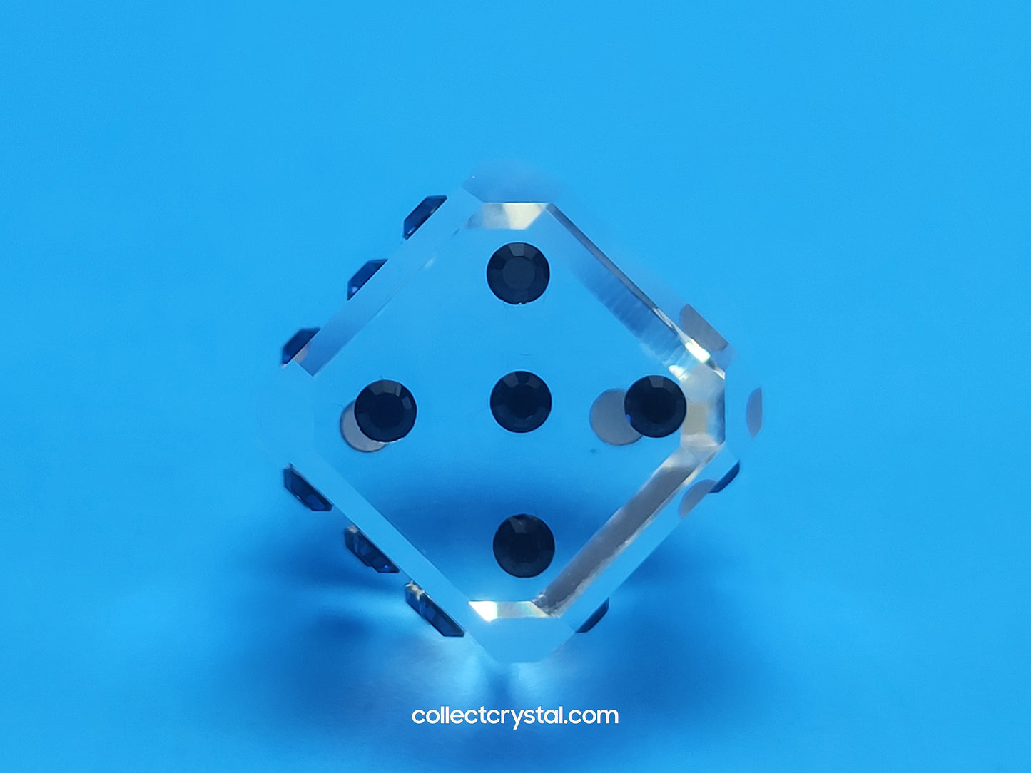 Crystal Clear A Die (1) Dice W Blue dots for Numbers # 294600