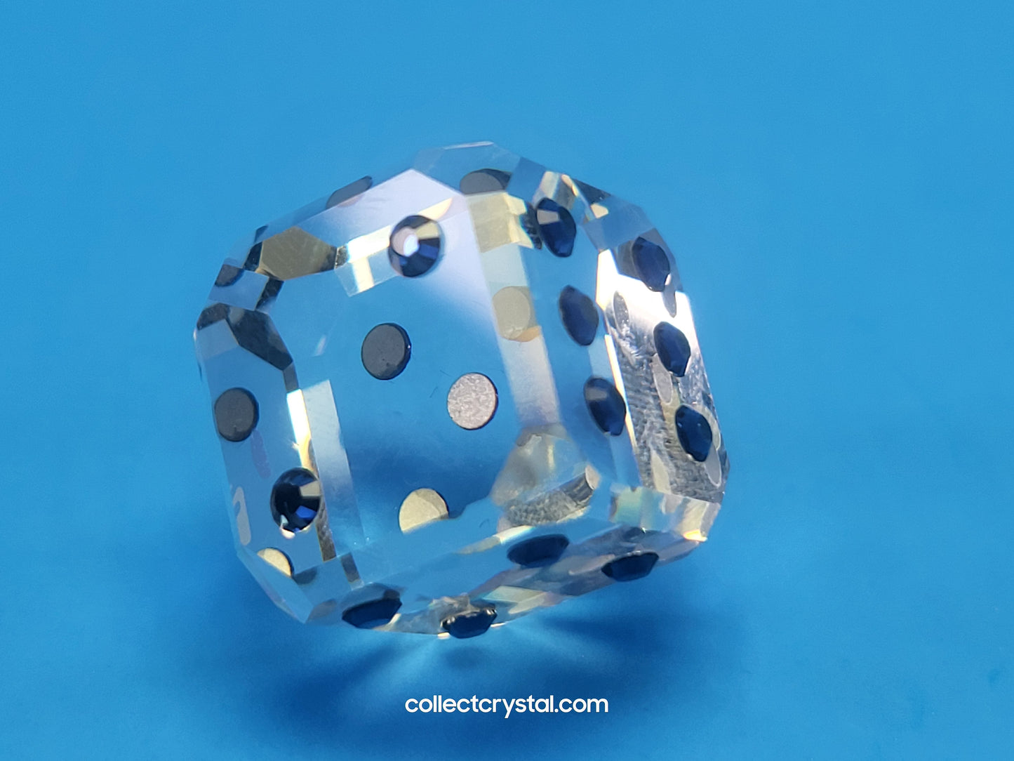 Crystal Clear A Die (1) Dice W Blue dots for Numbers # 294600