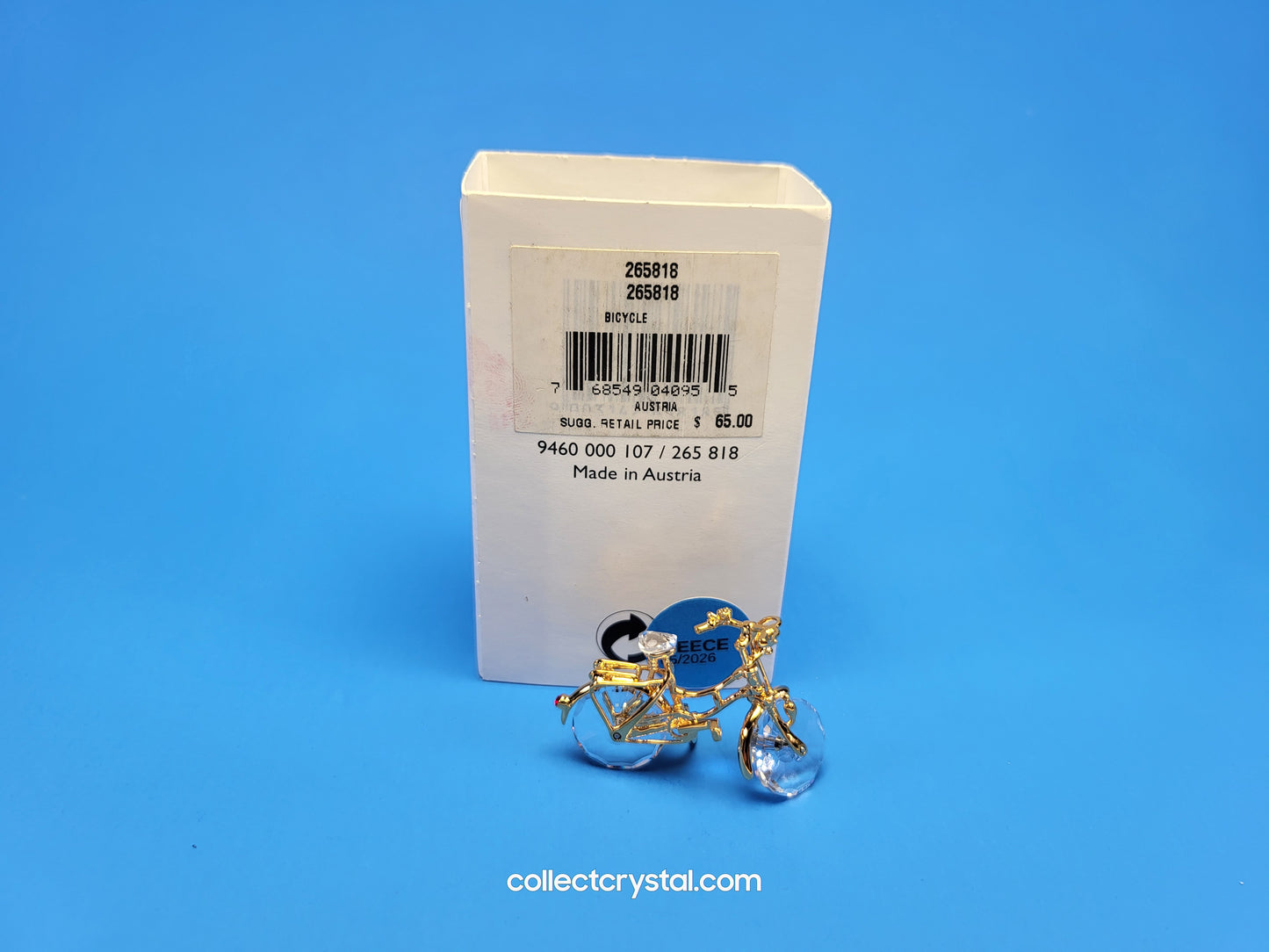 Memories Classics Bicycle 265818 Gold Tone