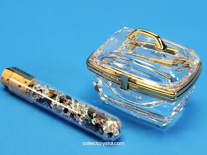 SECRETS – BEAUTY CASE GOLD W / CRYSTALS # 210819
