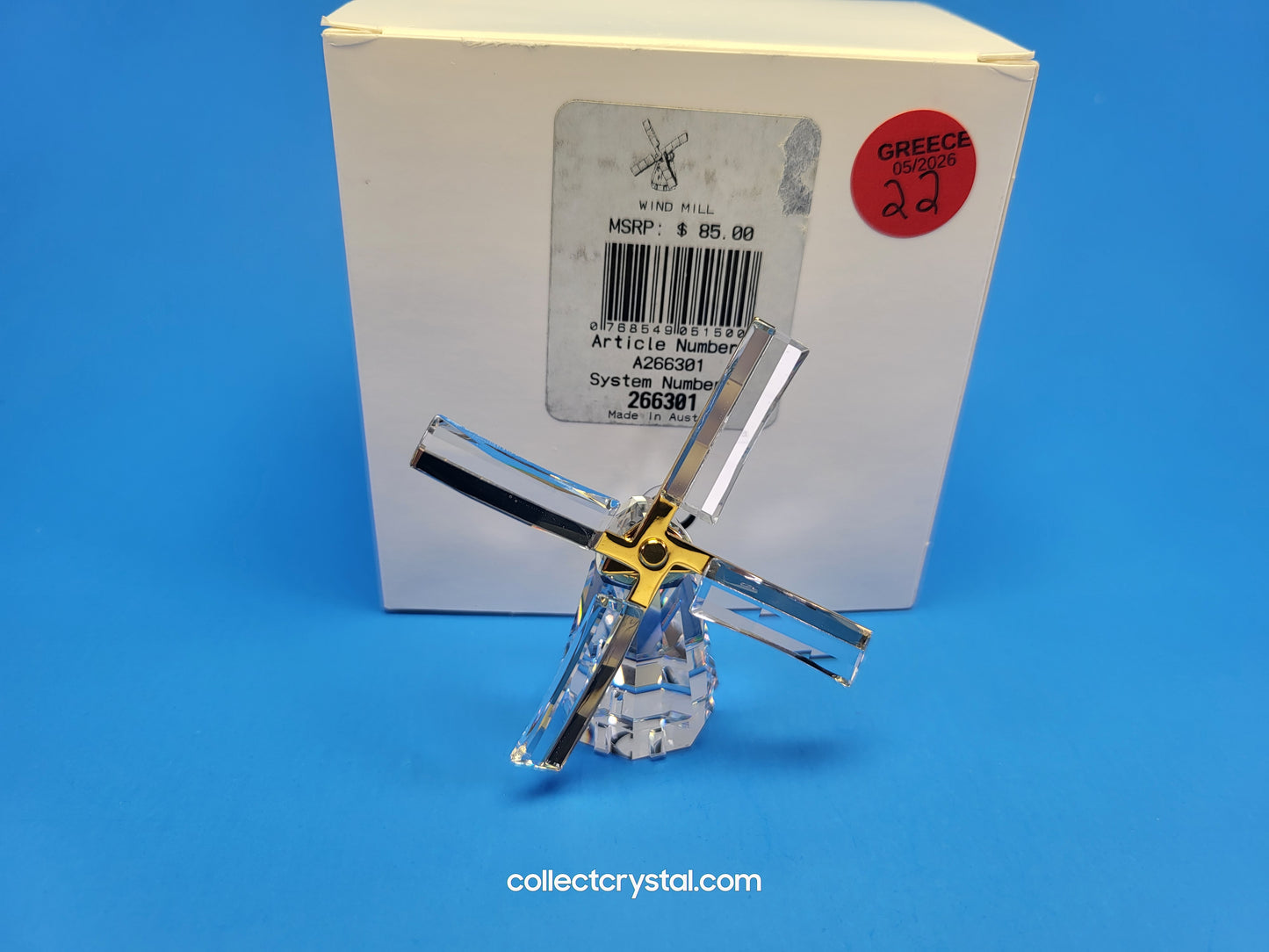 Crystal Memories Windmill Figurine Gold Journeys # 266301