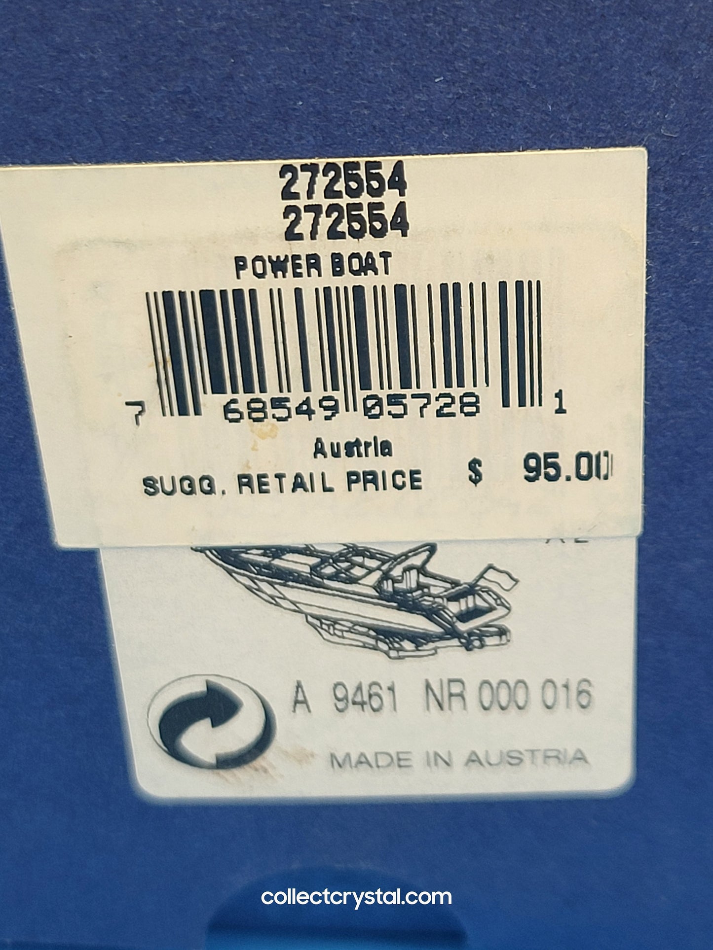 CRYSTAL MEMORIES – POWER BOAT RHODIUM 272554
