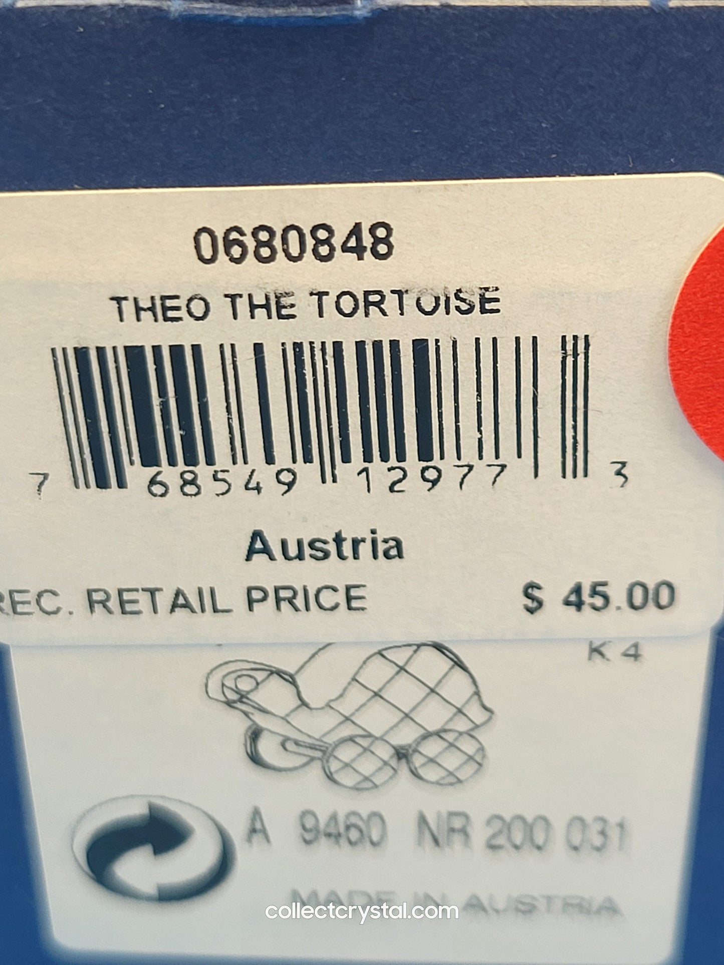 THEO THE TORTOISE 680848 PULL TOY FIGURINE